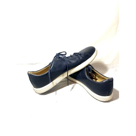 Cole Haan Mens 11.5 M Crosscourt II Shoe Navy Blue Leather Grand OS - Picture 1 of 15